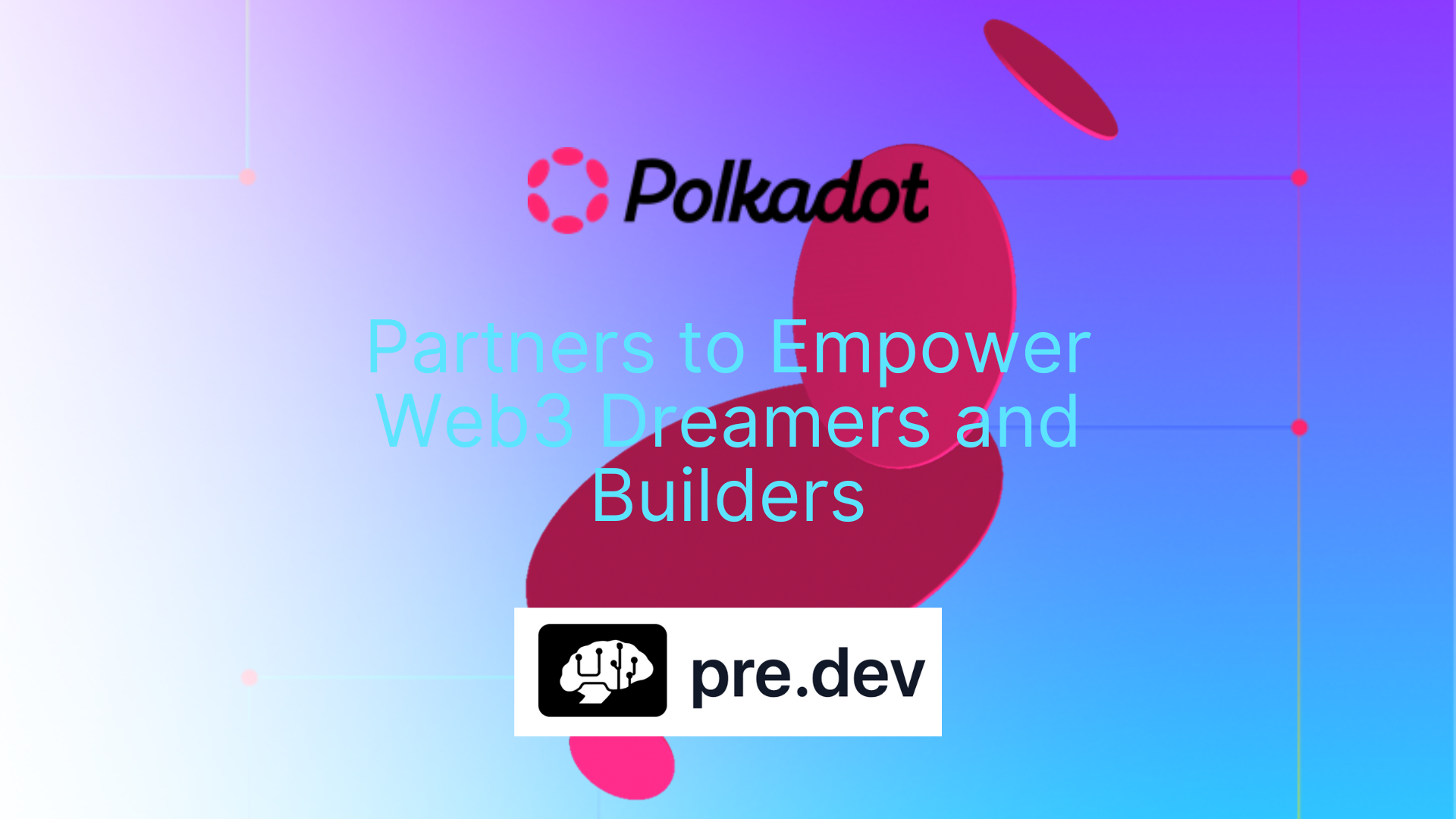 pre.dev and polkadot logos